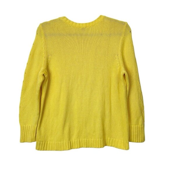 Talbots Yellow Cable Knit Sweater Women's Size 2X - Picture 2 of 9